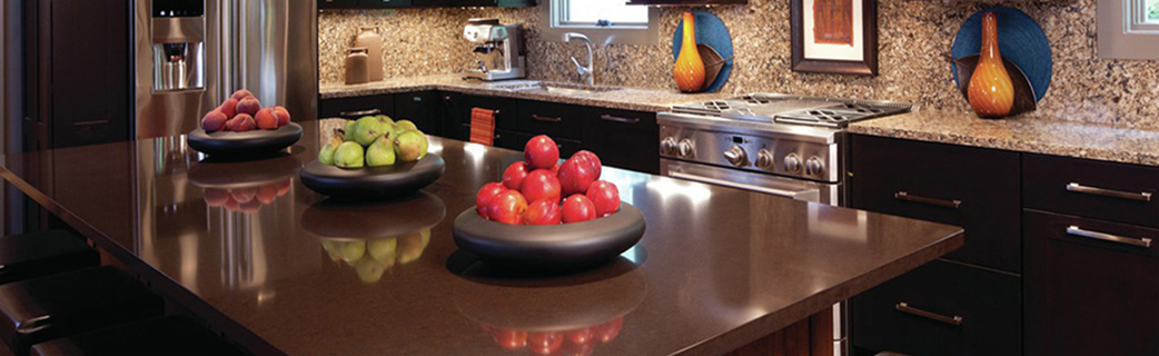 Erskine Interiors offers a variety of surfaces, from Quartz to granite to engineered stone and wood.